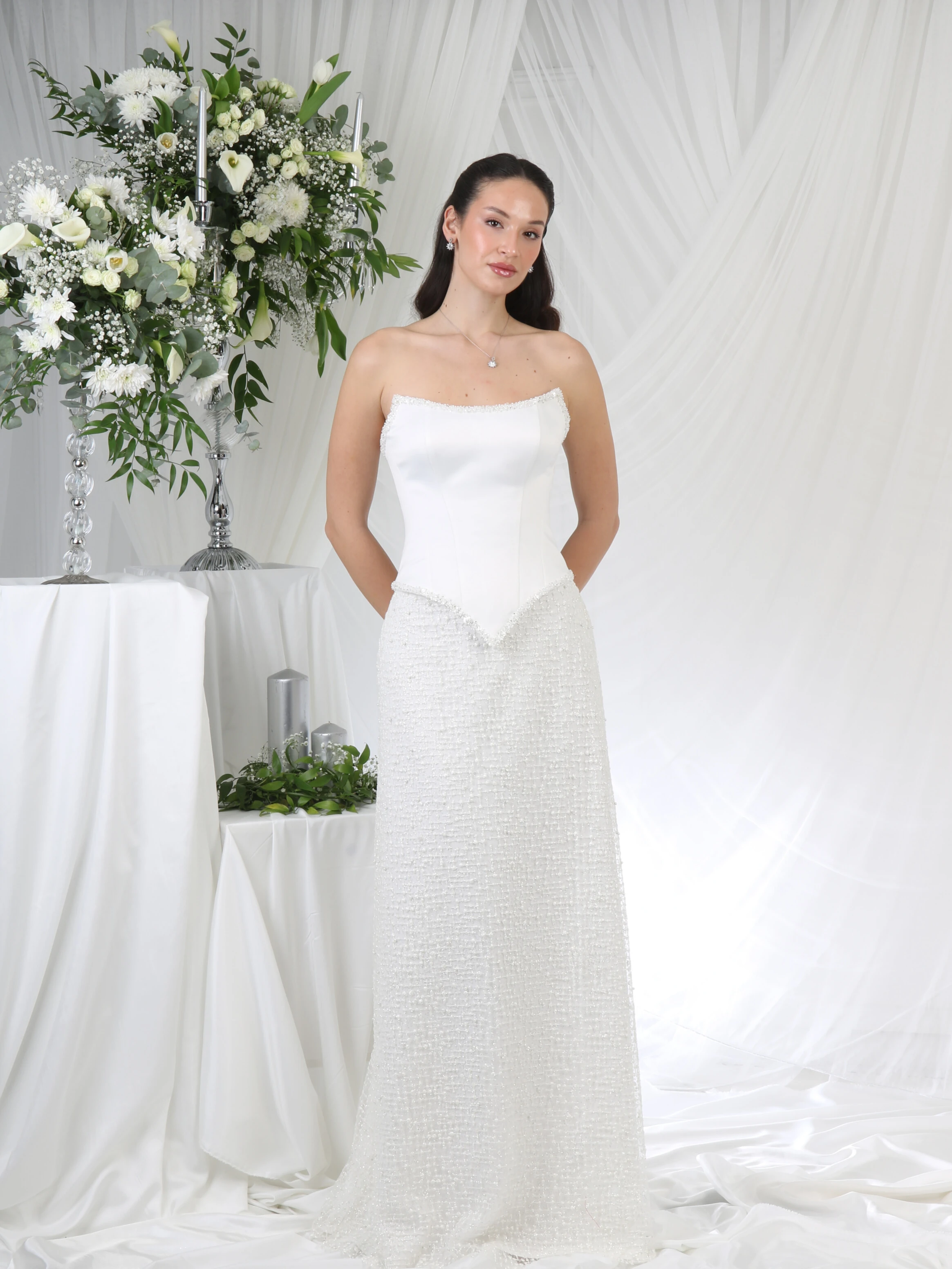 Celestial Elegance A Kesim Nişan Elbisesi