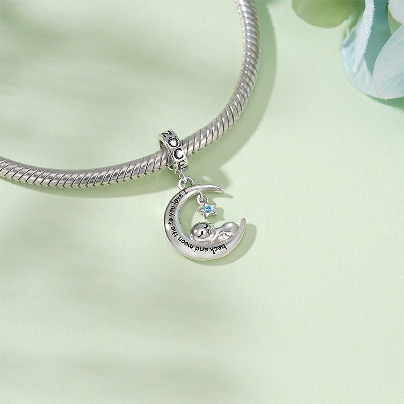 "Seni herşeyden çok seviyorum" Uyuyan Bebek Charm, 925 Ayar Gümüş