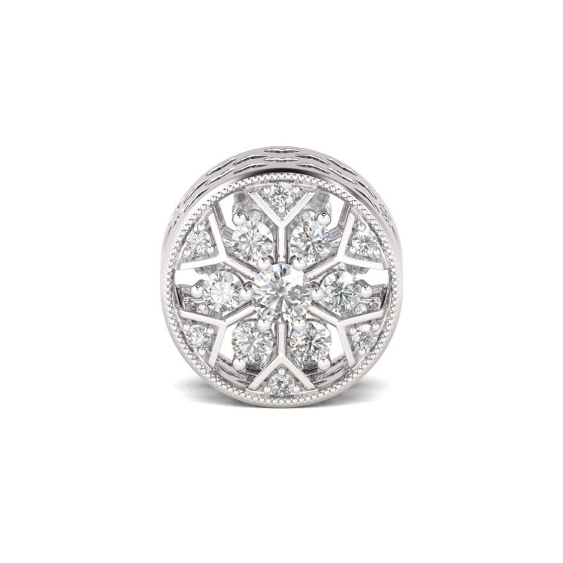 "Saf Aşk" Kar Tanesi Charm, 925 Ayar Gümüş