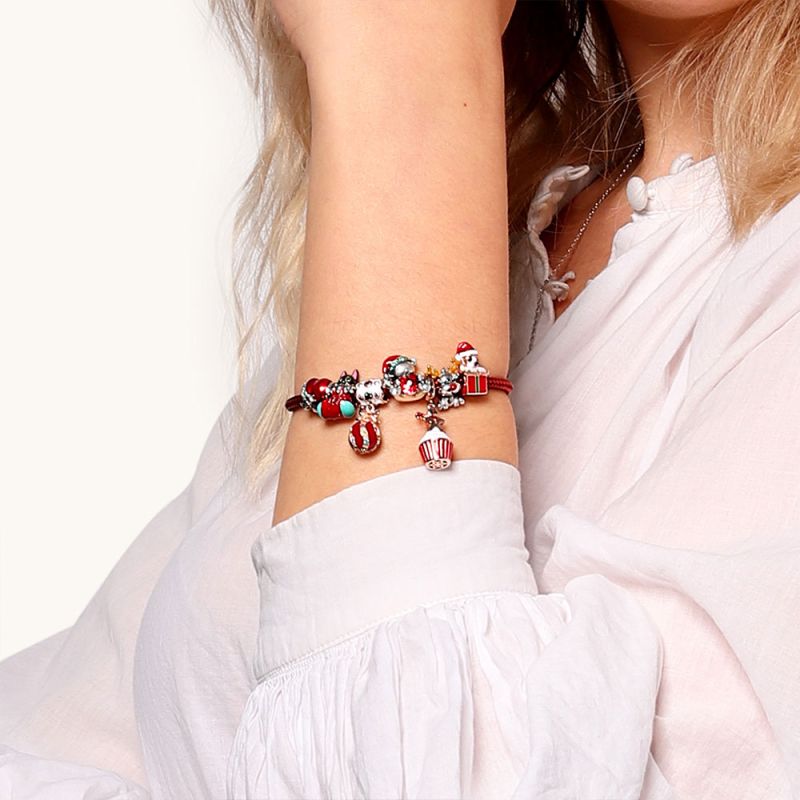 Sevimli Noel Ren Geyiği Charm, 925 Ayar Gümüş