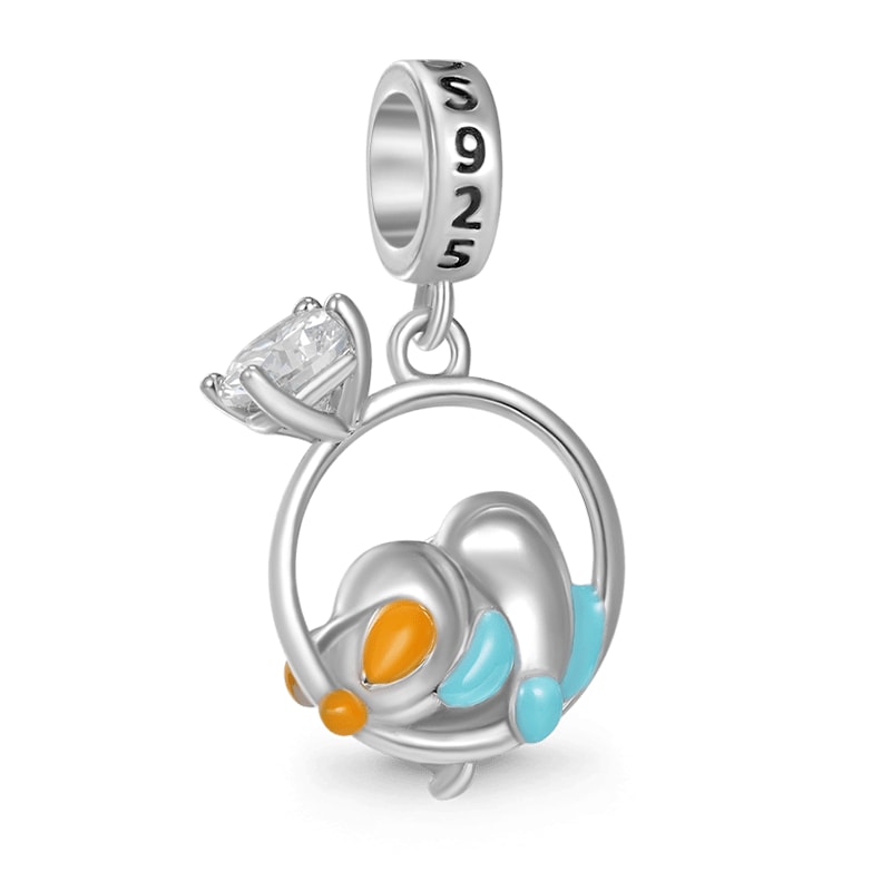 (18cm Klasik Bileklik) ve ("Asla Ayrılmayacağız" Anahtar ve Kilit Charm) ve (Muhabbet Kuşları Charm), 925 Ayar Gümüş