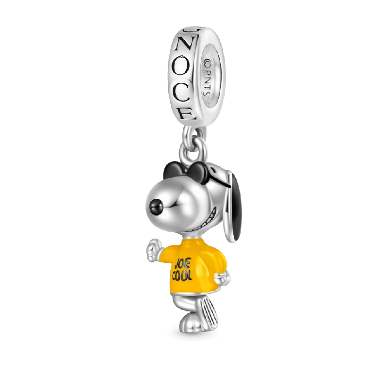 Peanuts Snoopy Joe Cool Charm , 925 Ayar Gümüş