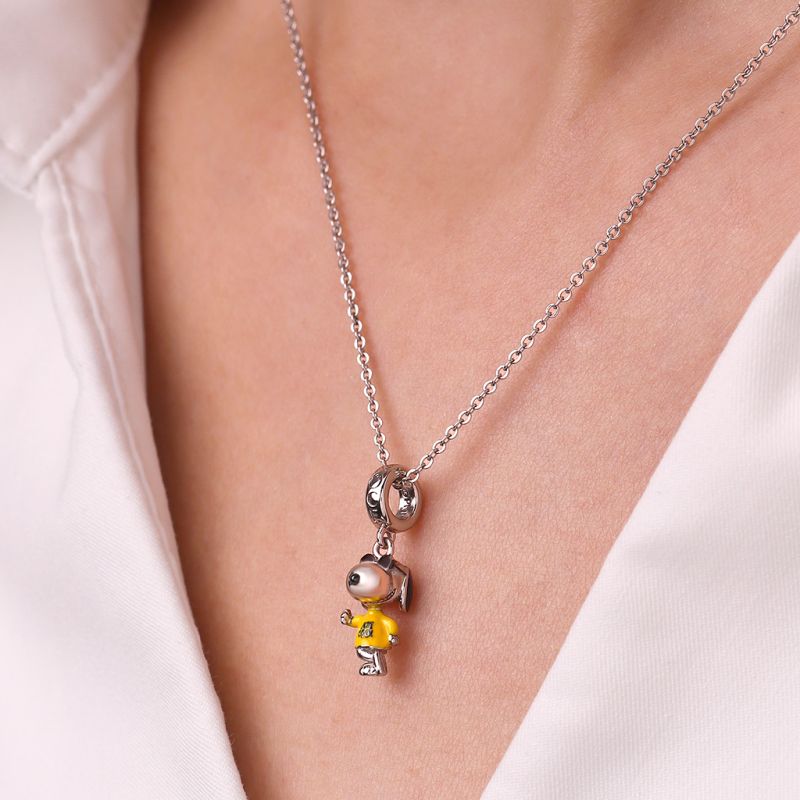 Peanuts Snoopy Joe Cool Charm , 925 Ayar Gümüş