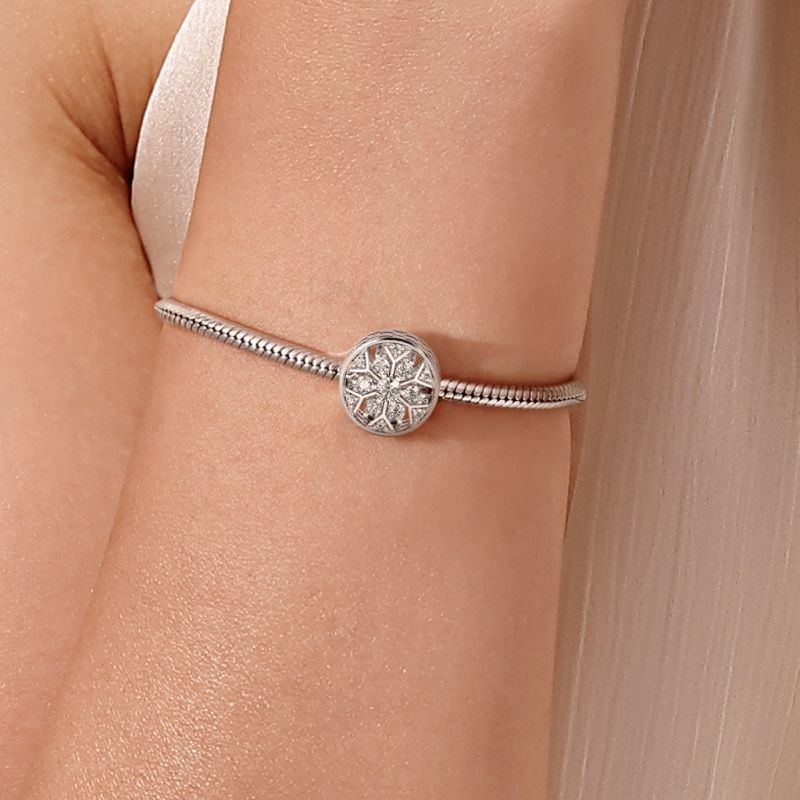 "Saf Aşk" Kar Tanesi Charm, 925 Ayar Gümüş