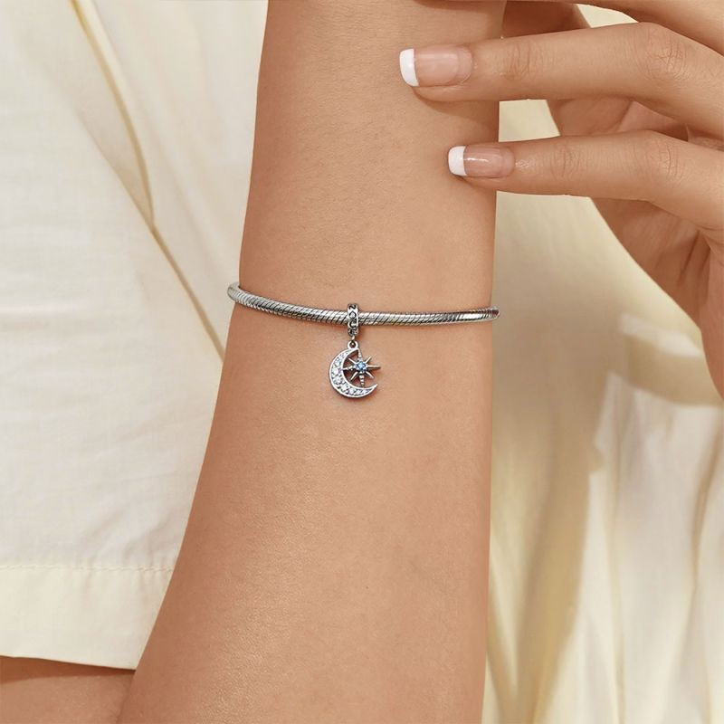 Ay Yıldız Charm, 925 Ayar Gümüş