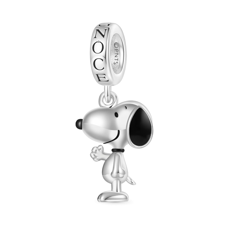 Peanuts Ayakta Duran Snoopy Sallantılı Charm, 925 Ayar Gümüş