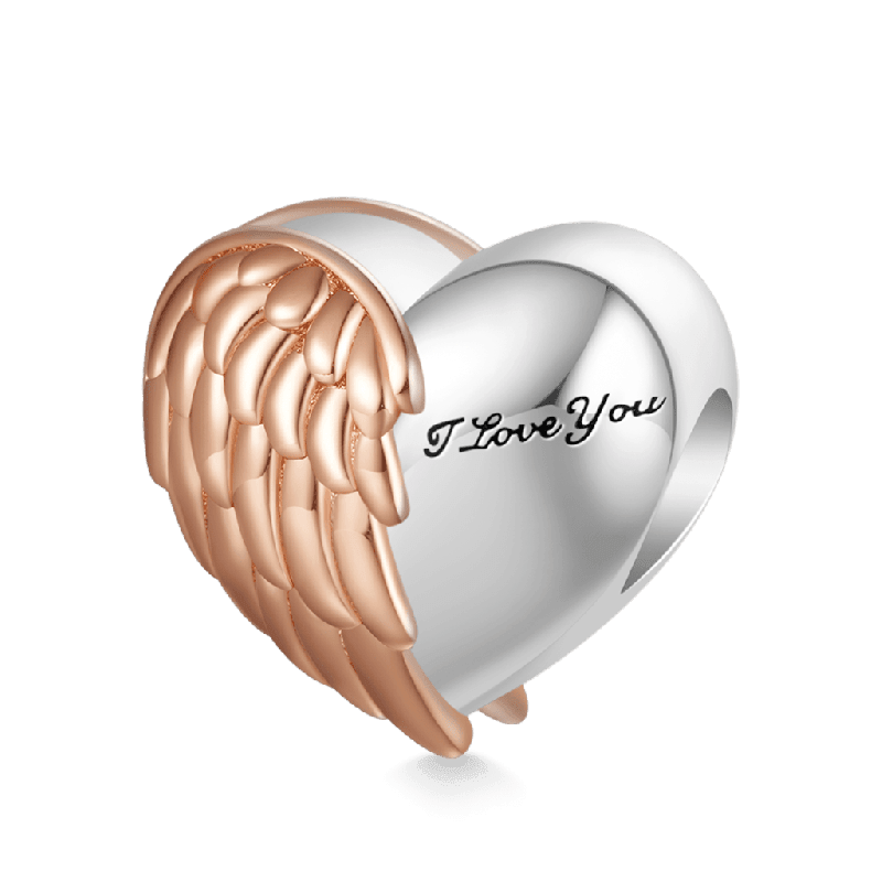 "I Love You" Kalp Charm, 925 Ayar Gümüş