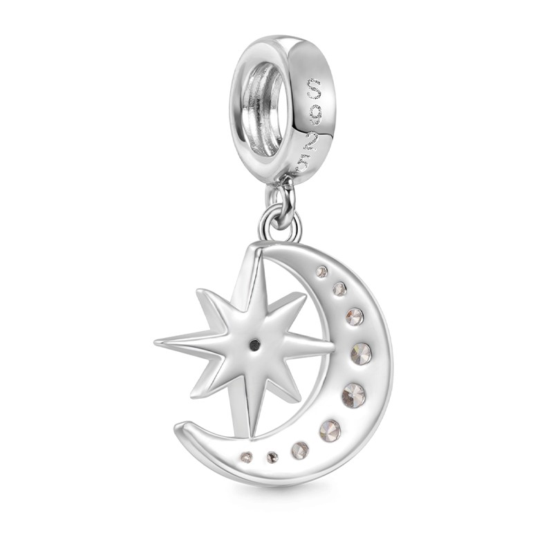 Ay Yıldız Charm, 925 Ayar Gümüş