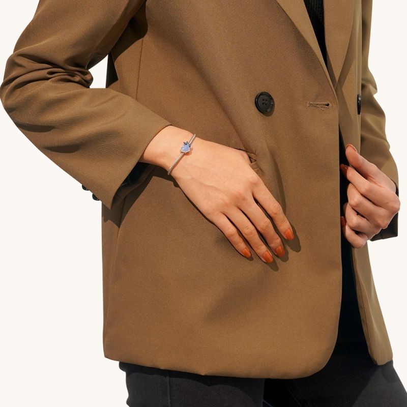 Karanlıkta Parlayan Kalp Kelebek Charm, 925 Ayar Gümüş