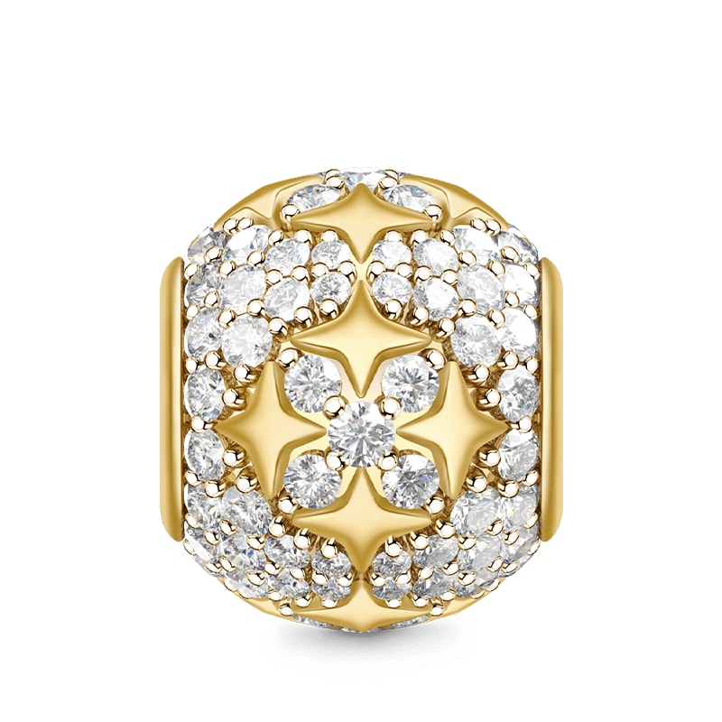 (18cm 18K Altın Kaplama Klasik Bileklik) ve (Hayat Ağacı Renkli Taşlarla İşlenmiş Charm) ve (Altın Yıldız Kübik Zirkon Taşlı Charm), 18K Altın Kaplama 25 Ayar Gümüş