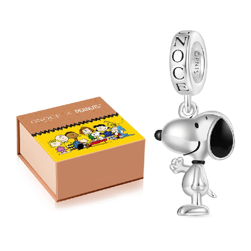 Peanuts Ayakta Duran Snoopy Sallantılı Charm, 925 Ayar Gümüş
