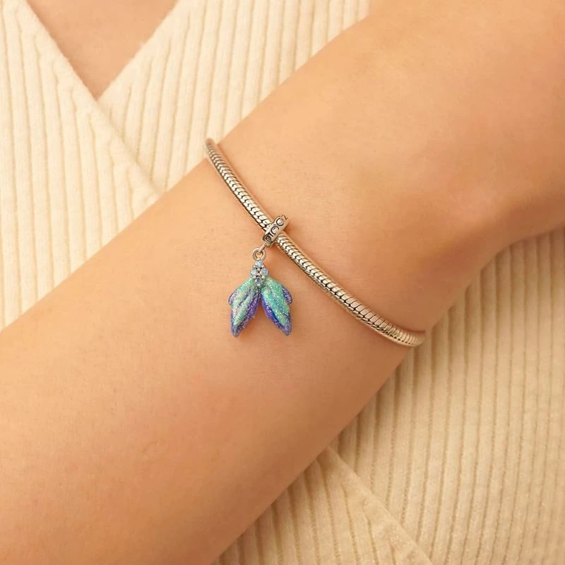 (18cm Klasik Bileklik) ve (Gizem Okyanusu Charm) ve (Denizkızı Kuyruğu Charm), 925 Ayar Gümüş