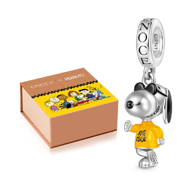 Peanuts Snoopy Joe Cool Charm , 925 Ayar Gümüş