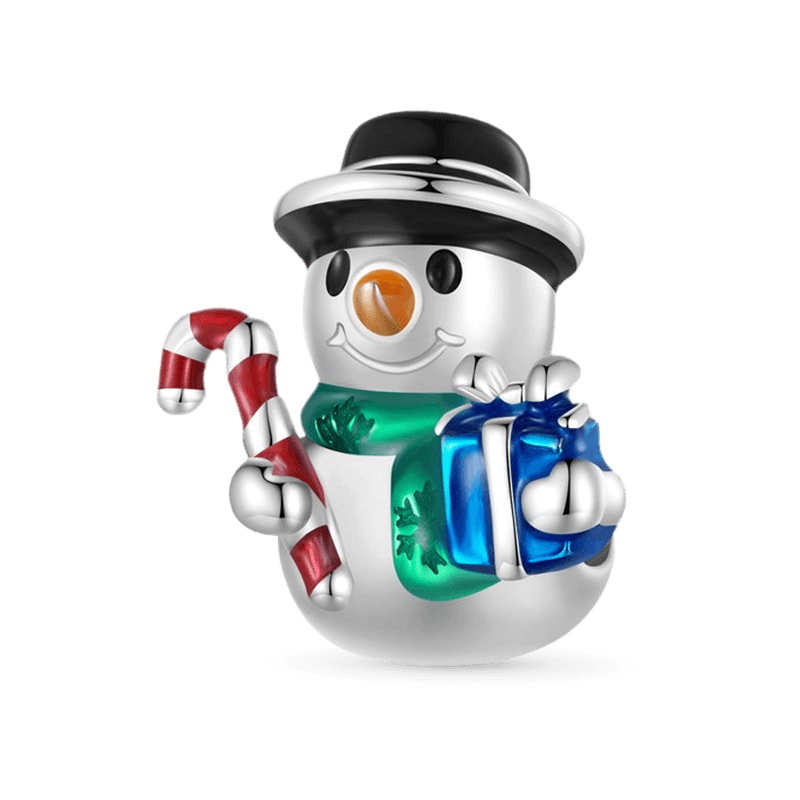 Yeni Yıl Bay Kardan Adam Charm, 925 Ayar Gümüş