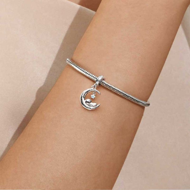 "Seni herşeyden çok seviyorum" Uyuyan Bebek Charm, 925 Ayar Gümüş
