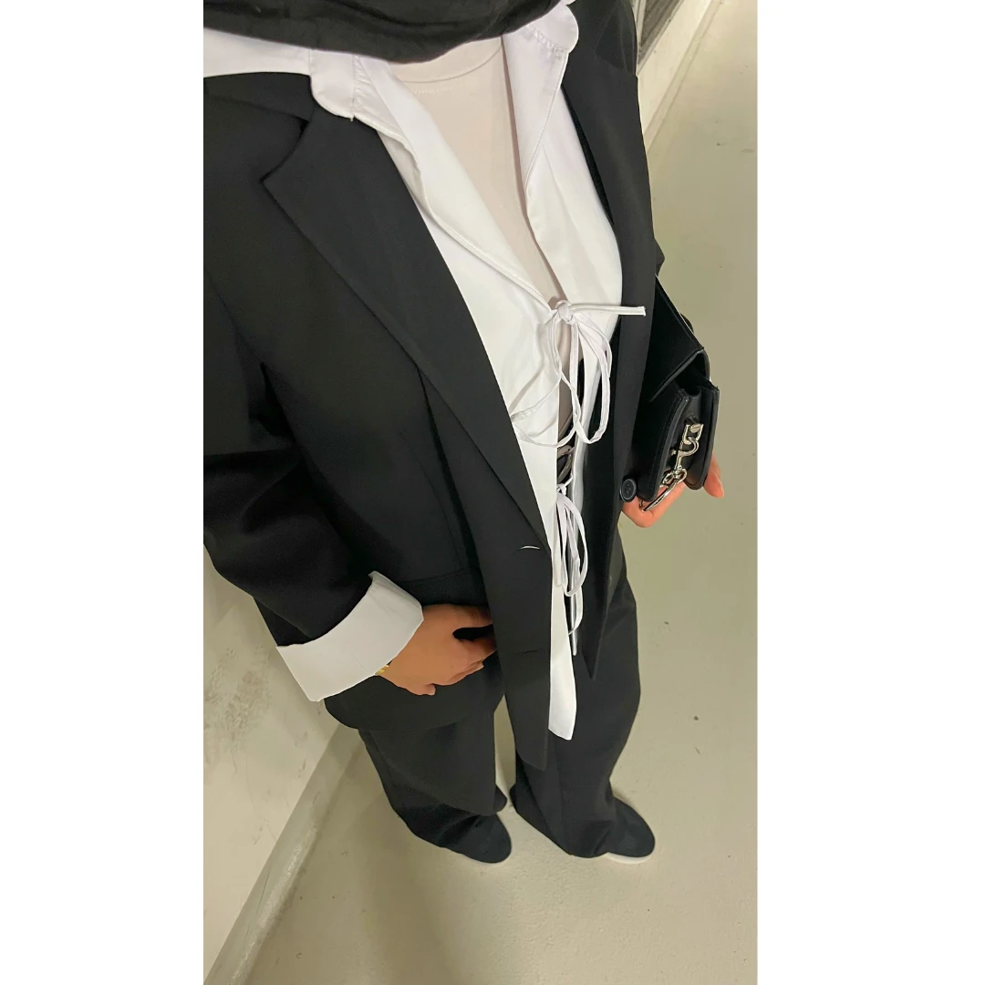 Gömlek Detaylı Blazer Ceket