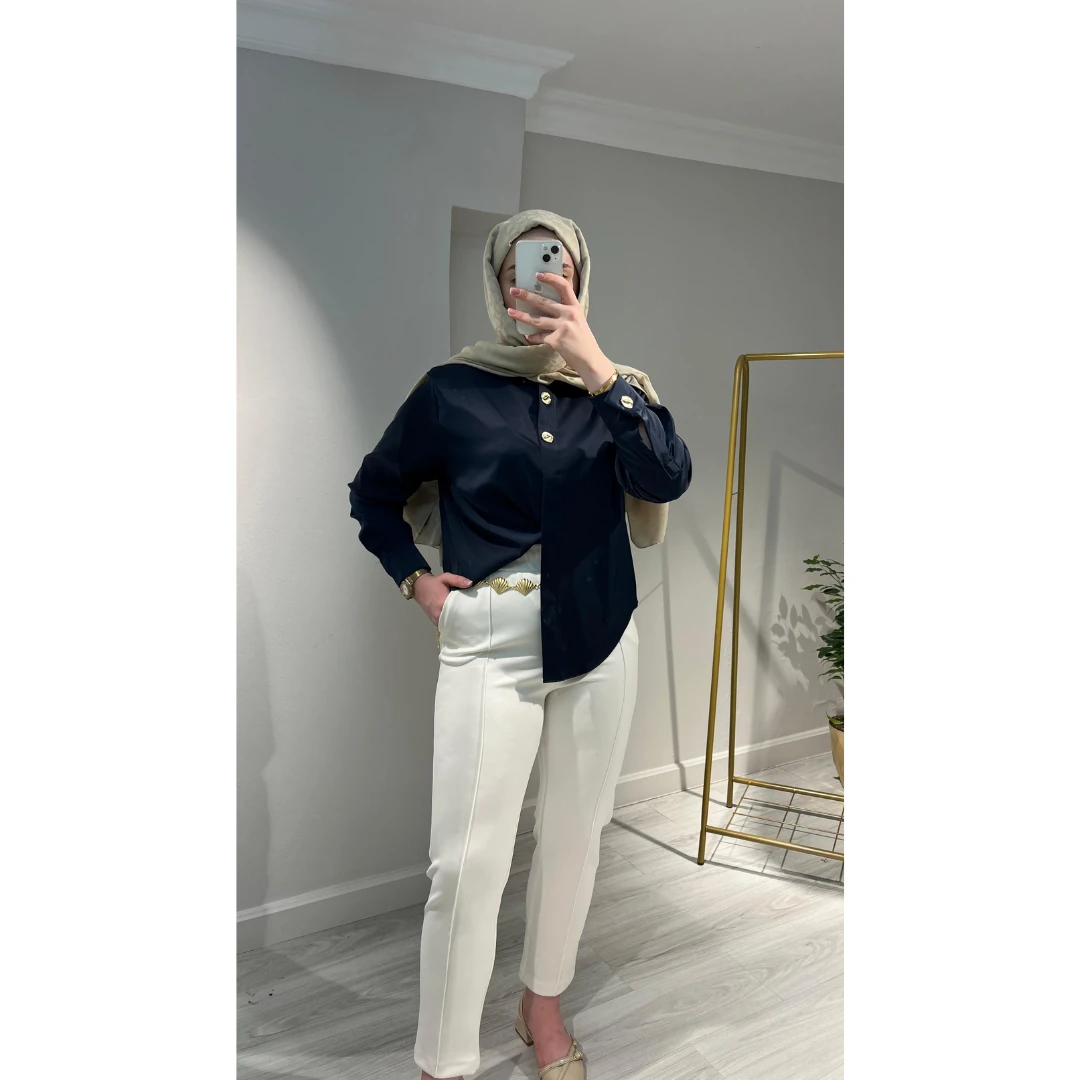 Beyaz Scuba Pantolon