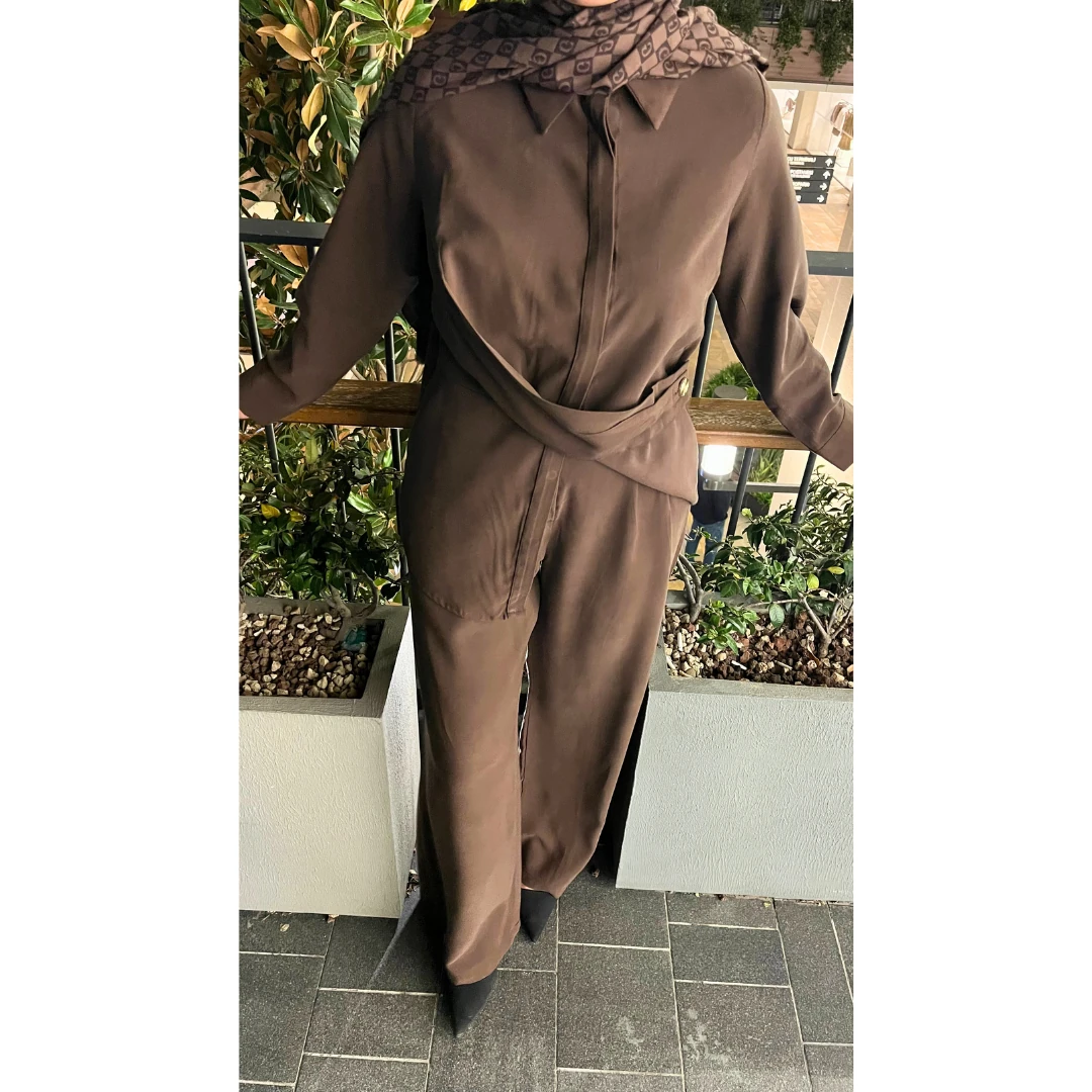 Yandan Düğmeli Palazzo Alt Üst Takım