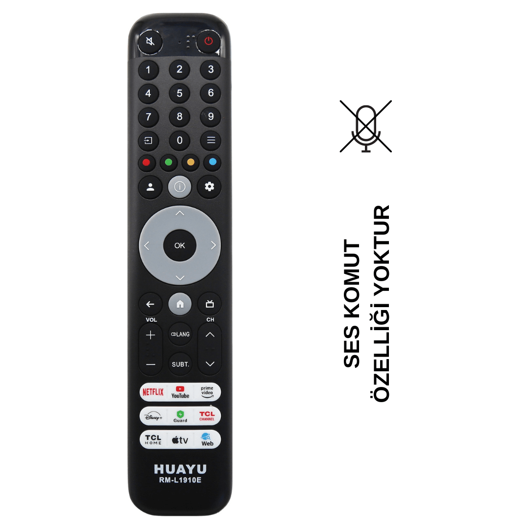 (SES KOMUTSUZ) TCL RM-L1910E APPLE TV-NETFLIX-DISNEY-YTUBE-PRIME-GUARD
