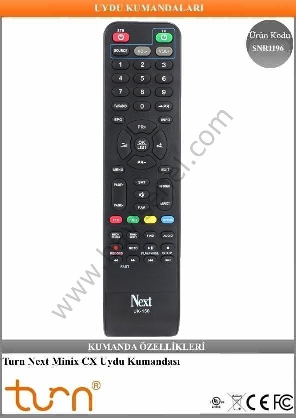 Nextstar 18000 FTA USB HDMI CX Uydu Kumandası