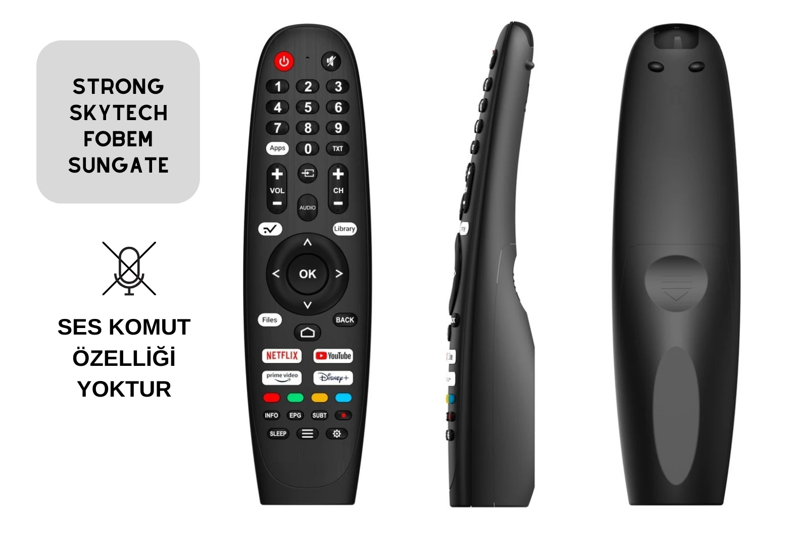 (SES KOMUTSUZ) STRONG WHALE OS-SUNGATE-FOBEM-SKYTECH LCD LED TV KUMANDASI