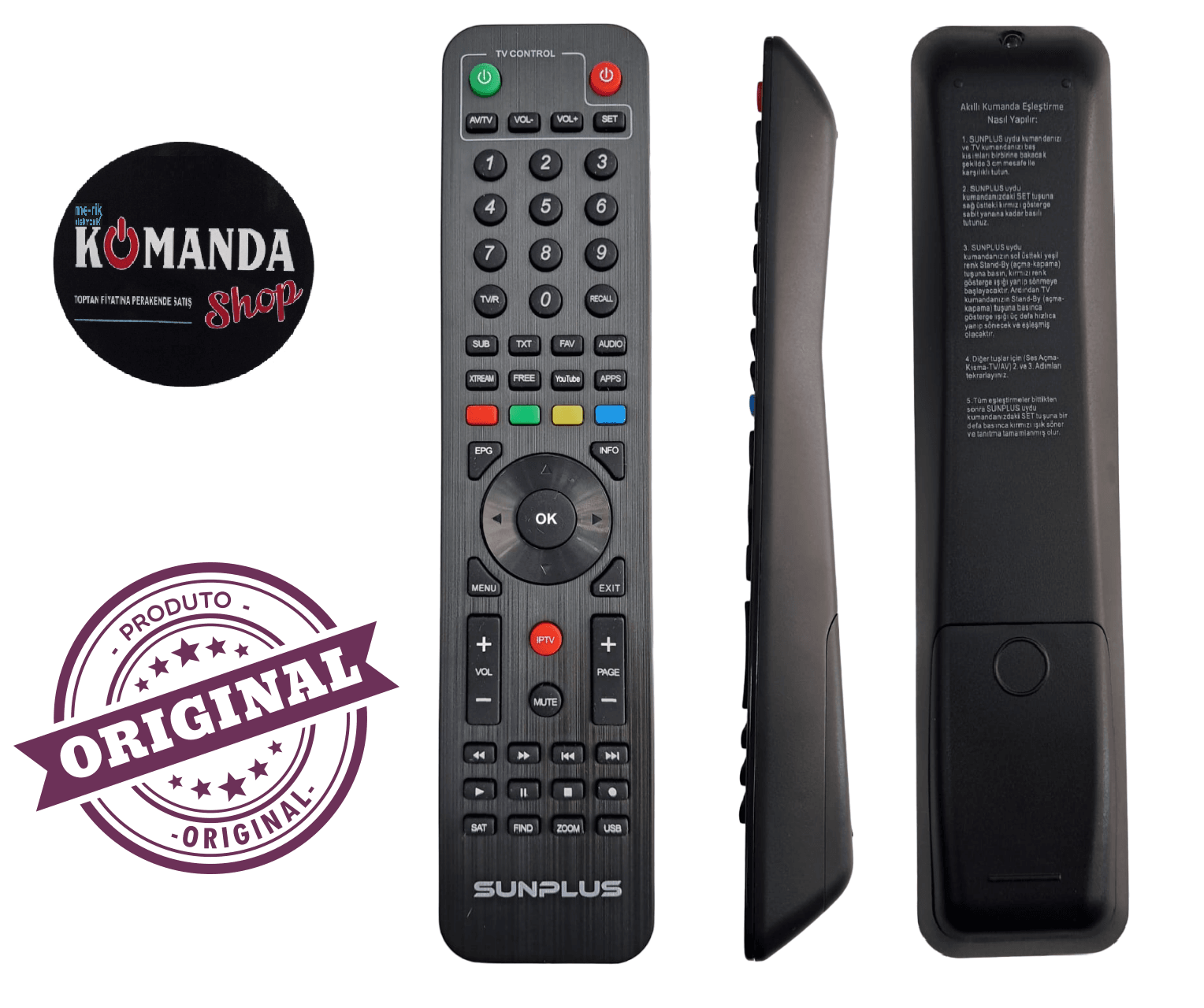 Hiremco Q8 HD Sunplus Vipbox Gold Pro Hd Uydu Orjinal Kumandası