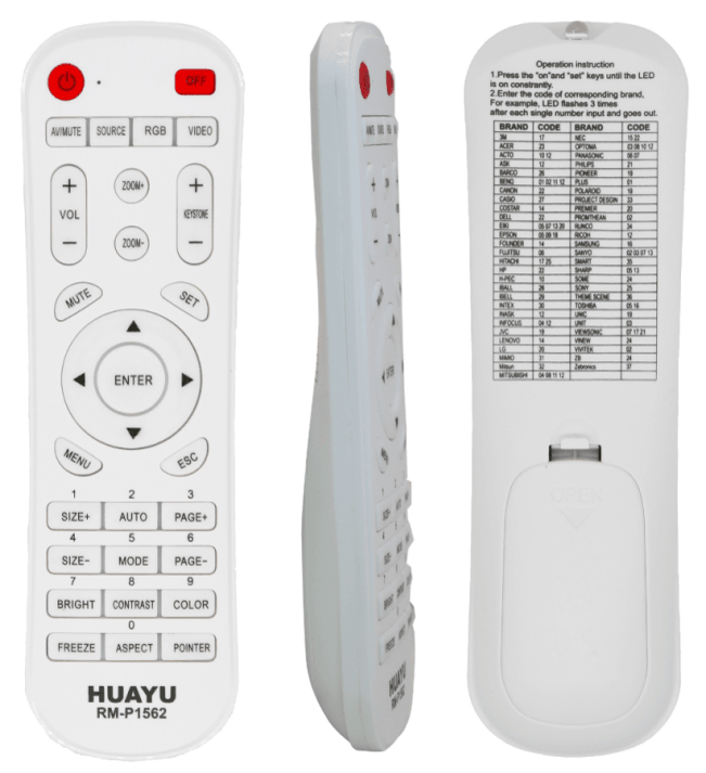 HUAYU AKILLI PROJEKSİYON KUMANDASI RM-P1562