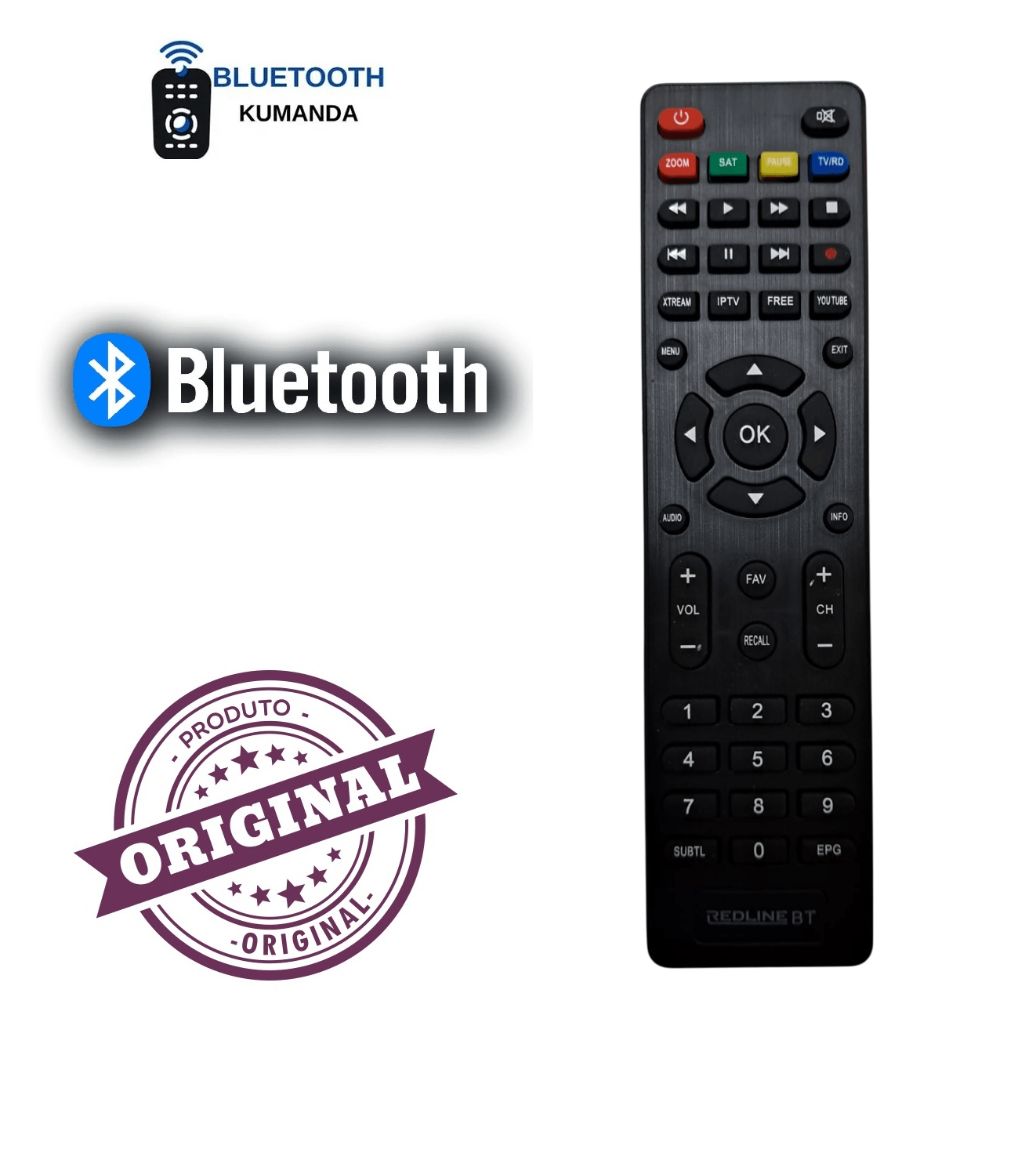 (ORJİNAL BLUETOOTTLU) Redline S55 Full HD Dijital Uydu Alıcı Kumandası