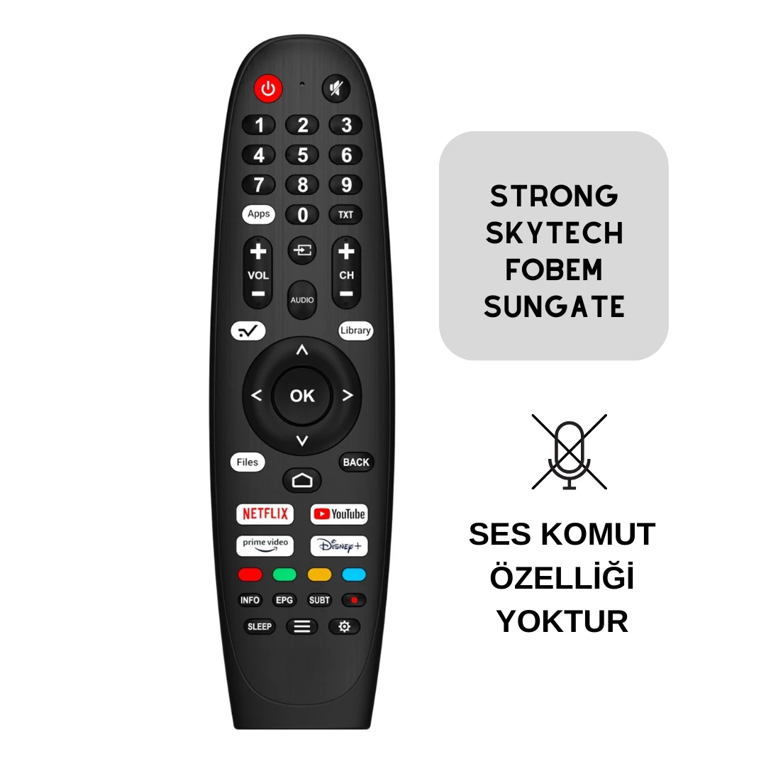 (SES KOMUTSUZ) STRONG WHALE OS-SUNGATE-FOBEM-SKYTECH LCD LED TV KUMANDASI