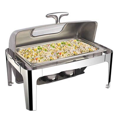 Chafing Dish Roll Top Camlı 9 L