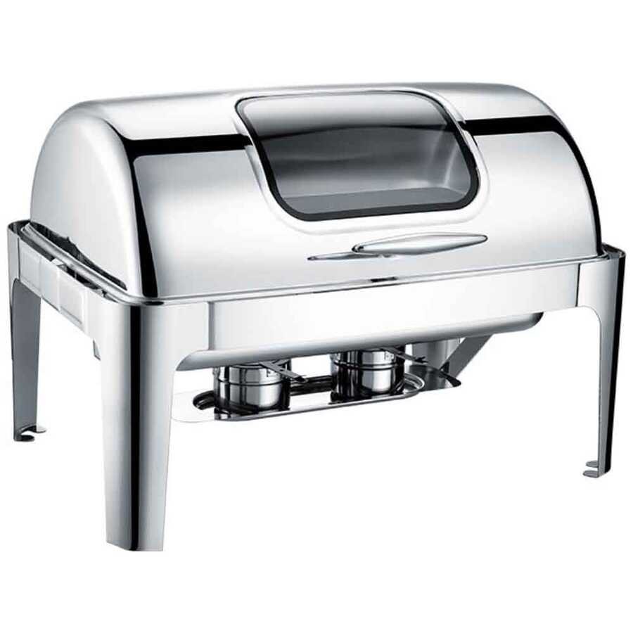 Chafing Dish Roll Top Camlı 9 L