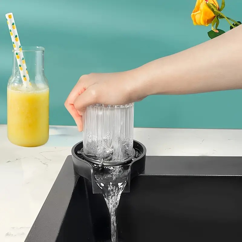 Yüksek Basınçlı Otomatik Bardak/Biberon Yıkayıcı Aparat - Siyah image