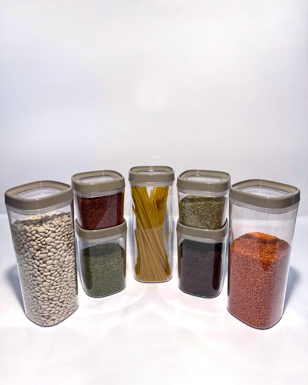 Premium Quality Luxury Gıda Saklama Kabı Seti 0.6 Lt Gıda Düzenleyici Set Mutfak Organizer Seti