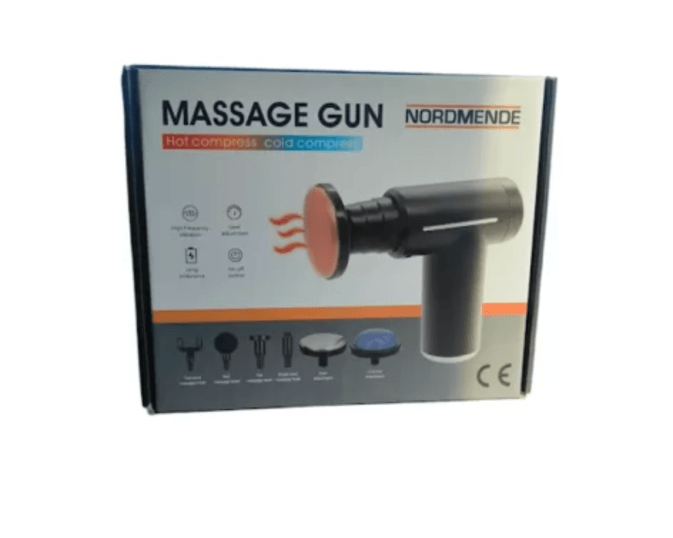 Ergonomik Tasarımlı 6 Başlıklı Yeşil Masaj Tabancası - Kas Ağrılarına Özel Şarjlı Masaj Cihazı