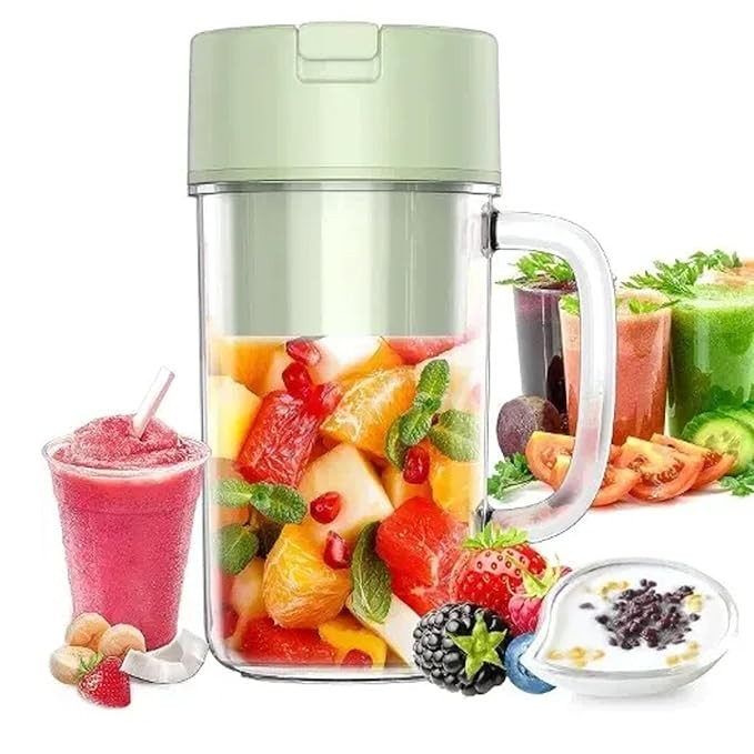 Taşınabilir Yeşil USB Şarjlı Crusher Juicer Blender 340 ml Bardak Meyve Sıkacağı image