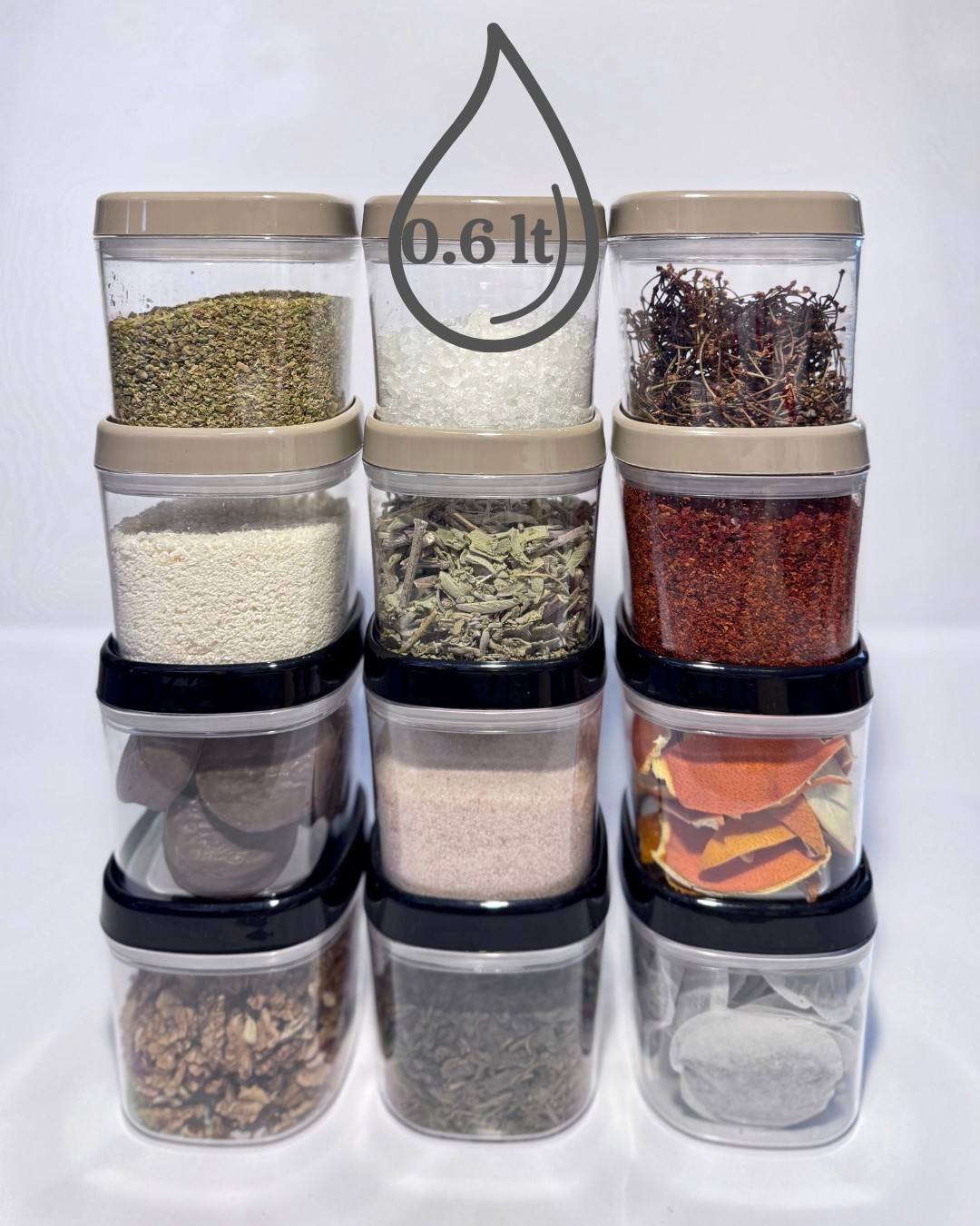 Premium Quality Luxury Gıda Saklama Kabı Seti 0.6 Lt Gıda Düzenleyici Set Mutfak Organizer Seti image