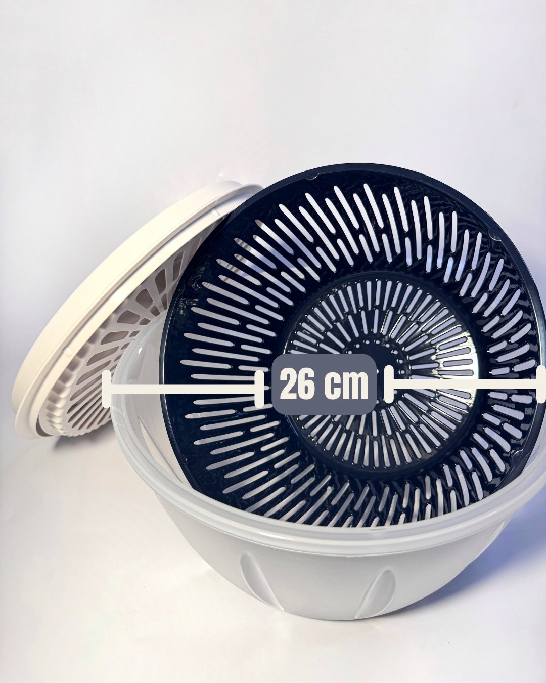 Çevirmeli Mekanizmalı Pratik Sebze Kurutucu Geniş Kapasite Ergonomik Tasarım Salata Kurutucu 4.5 Lt 