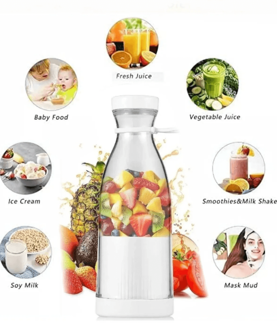Taşınabilir Şarjlı Blender: Mini Meyve Karıştırıcı, USB Şarjlı, Pratik Smoothie Şişesi 350 ml image