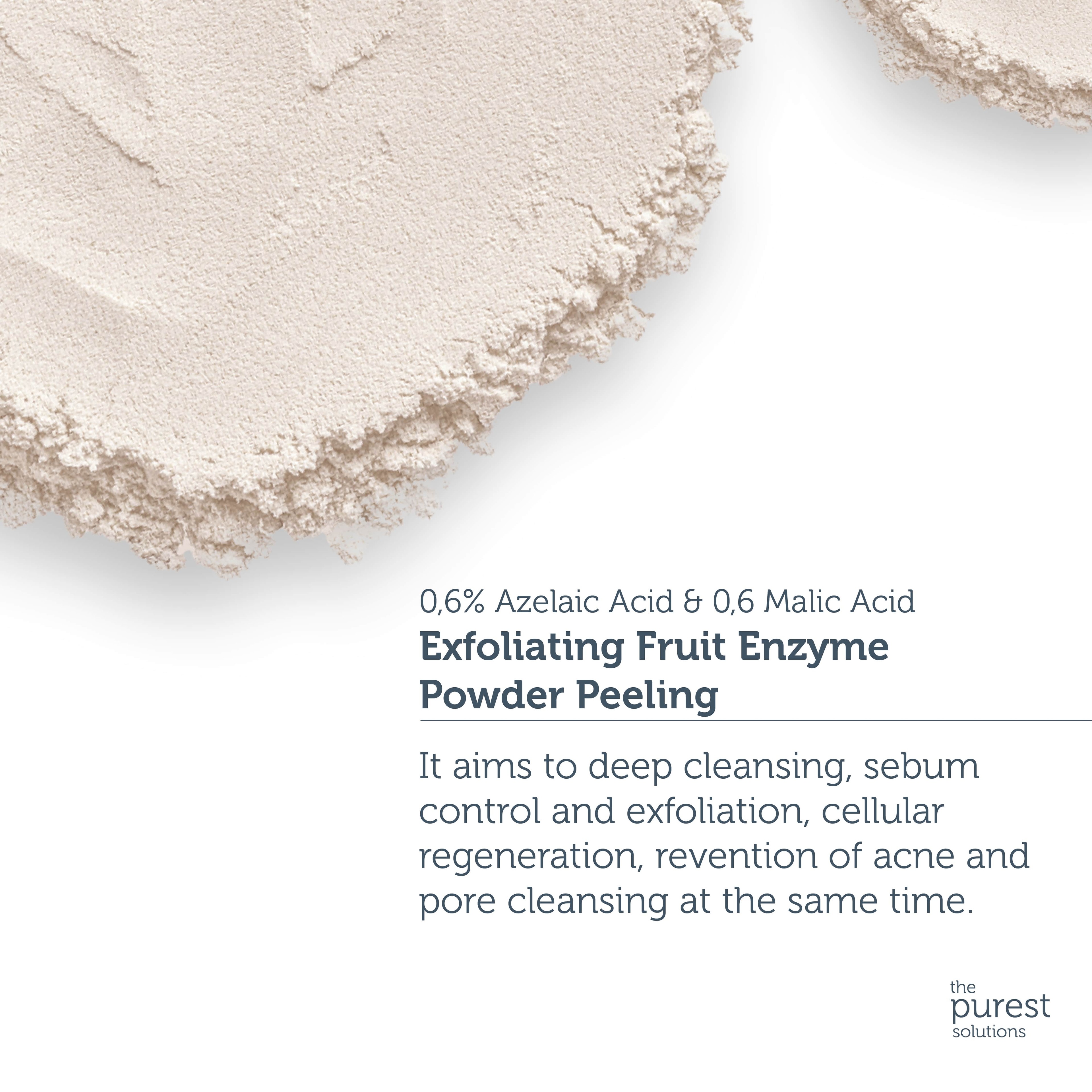 Fruit Enzyme Powder Exfoliator & Peeling - Pulver Peeling (%0,6 Azelaic Acid & Malic Acid)