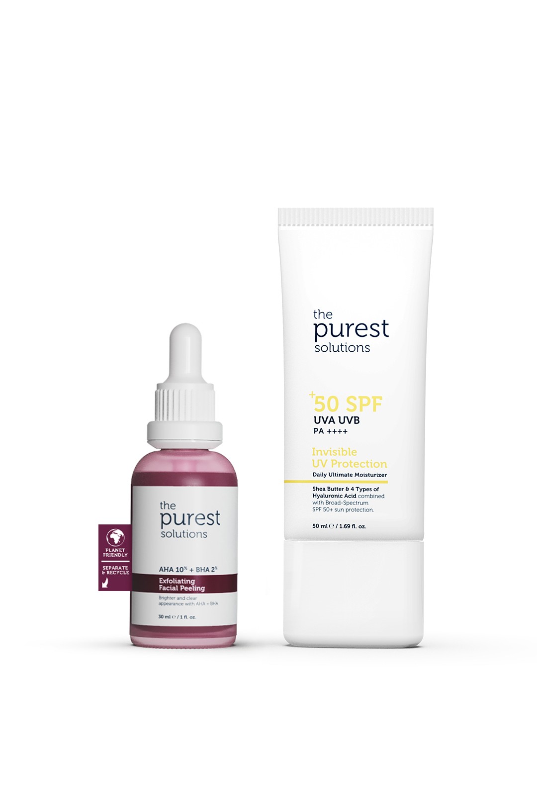 Refreshing & Skin Tone Equalizing Facial Peeling Serum + SPF+50 Sunscreen 