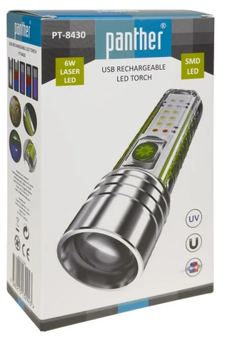 PT-8430 USB ŞARJLI EL FENERİ  