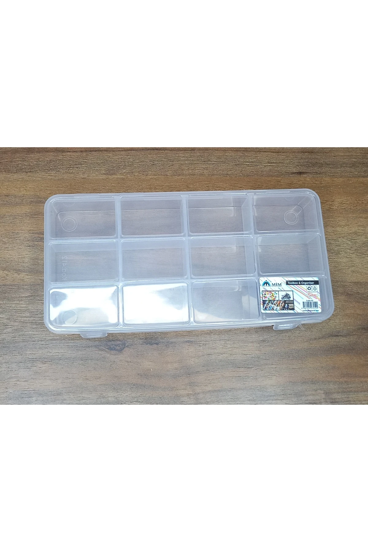 12 bölmeli şeffaf akrilik takı düzenleme kutusu