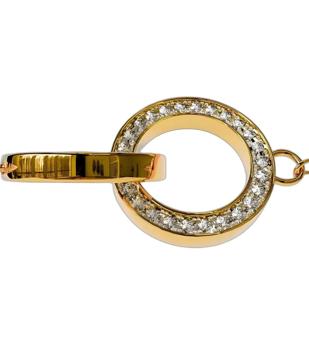 Aşıklar Halka Pırlanta Kolye