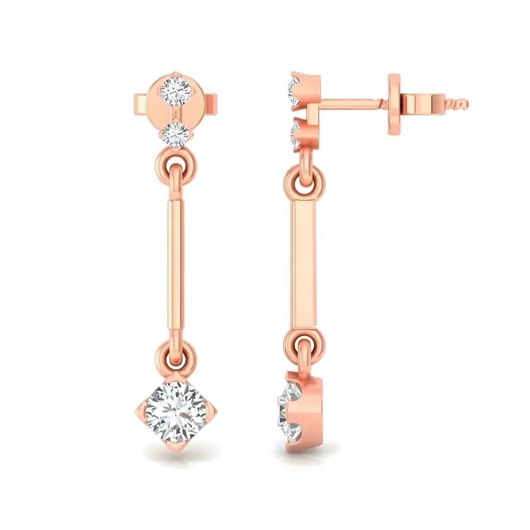 Salkım Pırlanta Küpe GIA/HRD