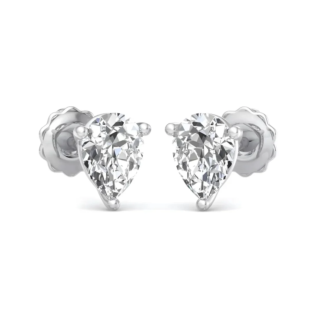 Damla Kesim 0.40 Ct Pırlanta Tektaş Küpe HRD/GIA