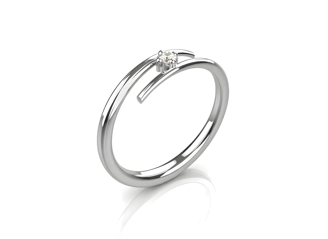 Minimal Pırlanta Tektaş Yüzük HRD/GIA