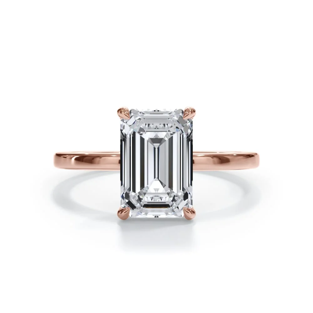 Emerald Cut Pırlanta Yüzük HRD/GIA