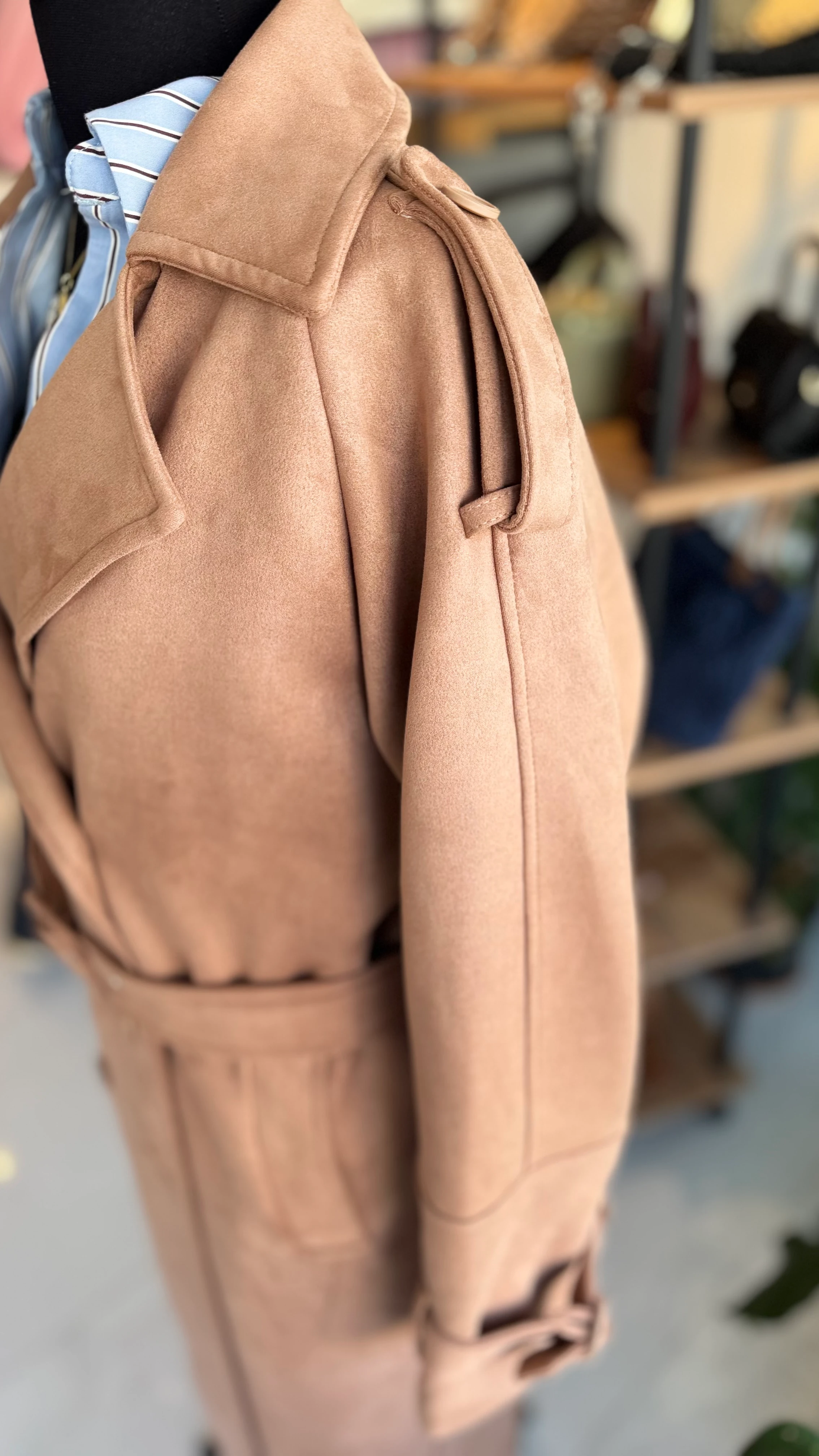 tasarım Süet Kaban - Fındık