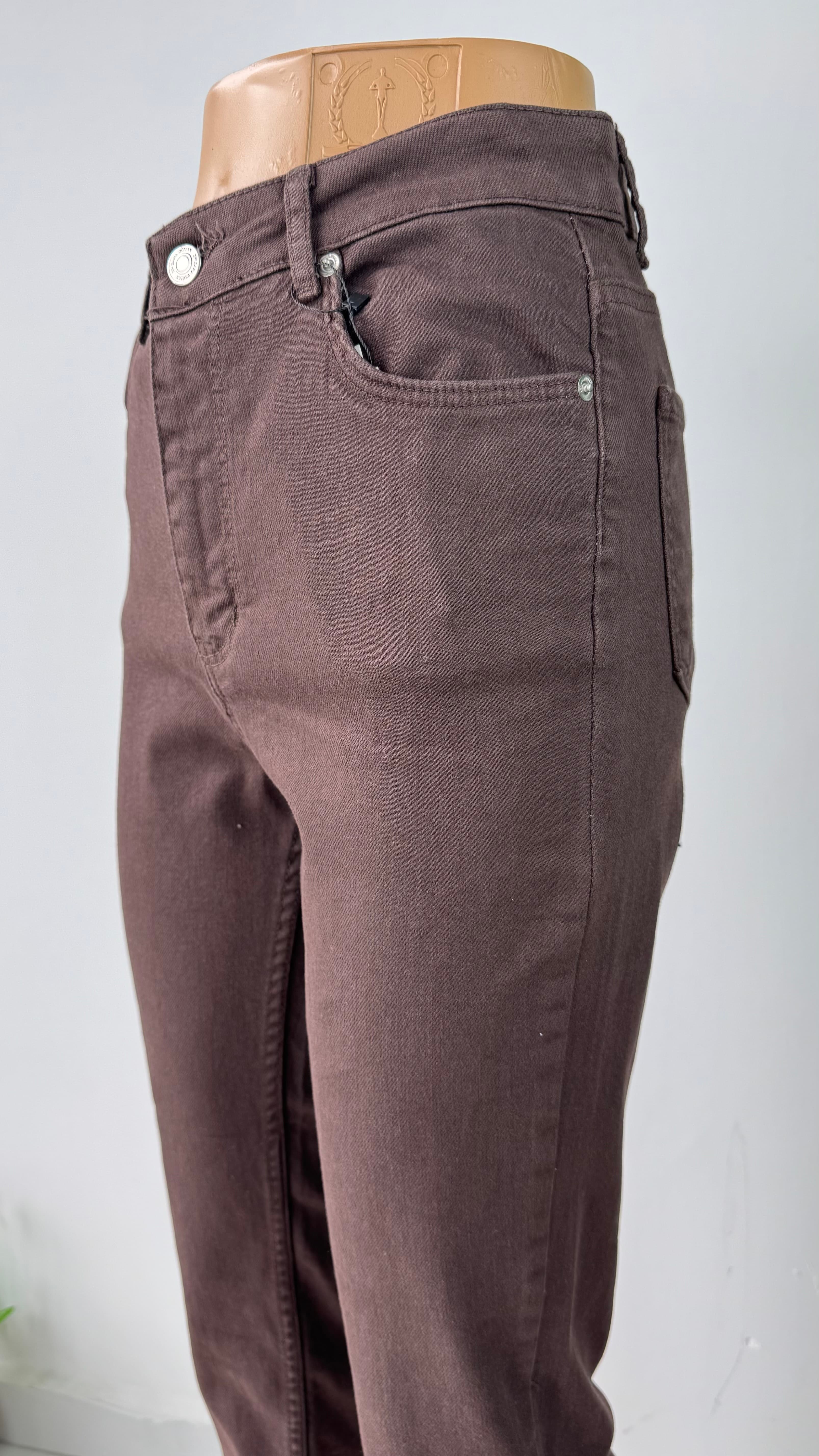 kahverengi fit jeans