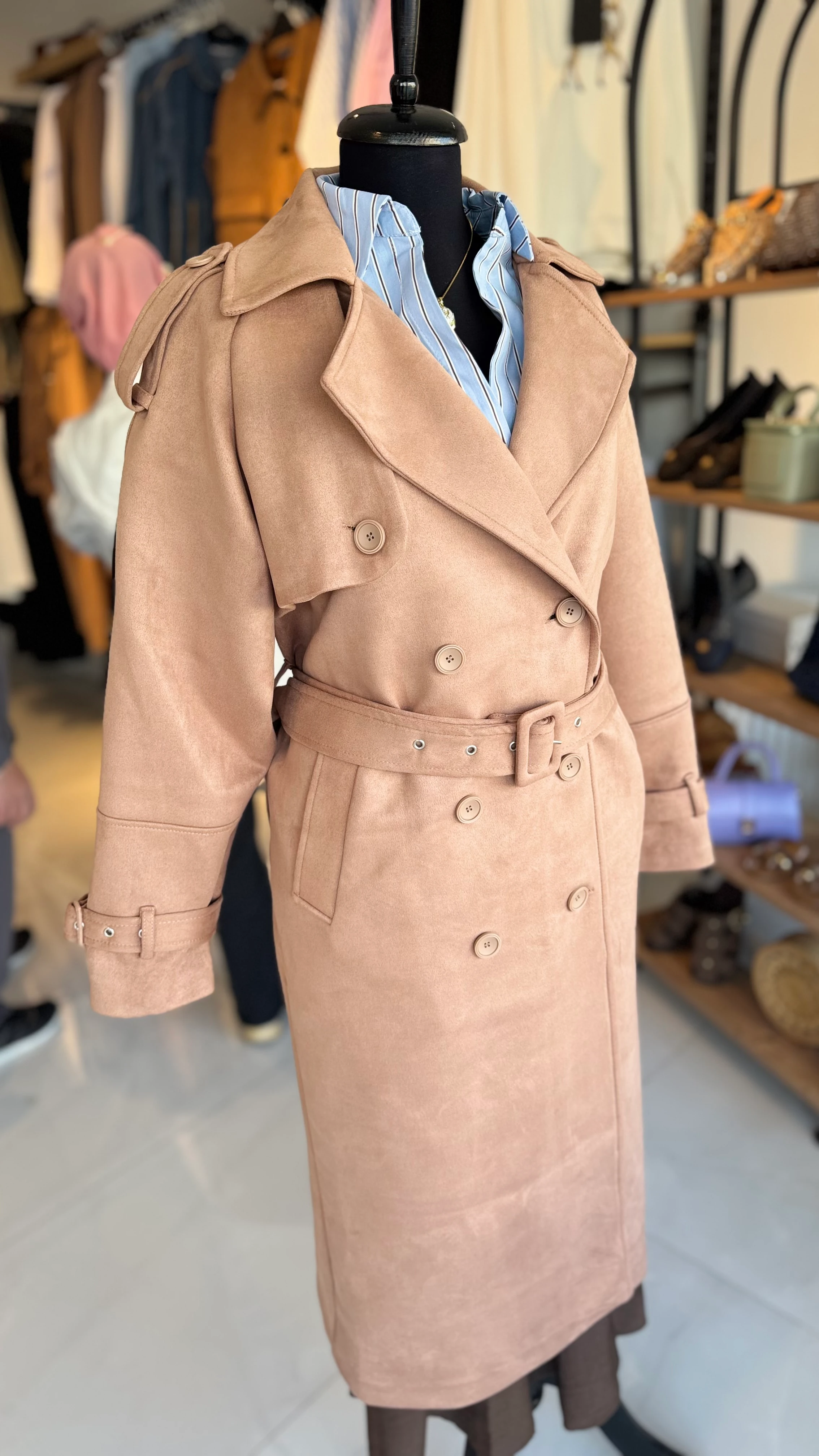 tasarım Süet Kaban - Fındık